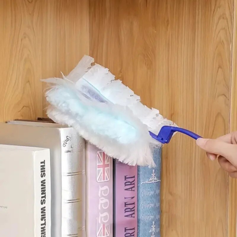 1 Piece Dusting Brush With Disposable Electrostatic Absorbent, Disposable Dusters With Replace Heads Refills, Microfibre Duster Brush, Car Dust Brush (Random color) - Rumaisas