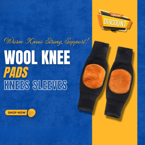 2 Pcs Warm Wool Knee Pads Super Elastic Knees Sleeves Support Protector - Rumaisas