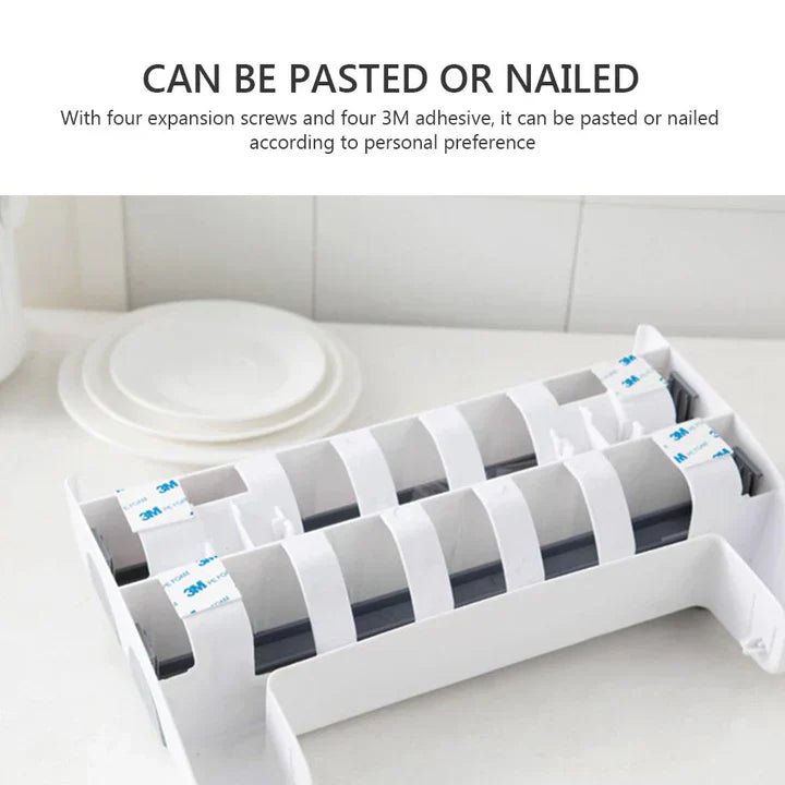 4 in 1 Wall - Mounted Foil, Cling Film & Paper Towel Holder - Rumaisas