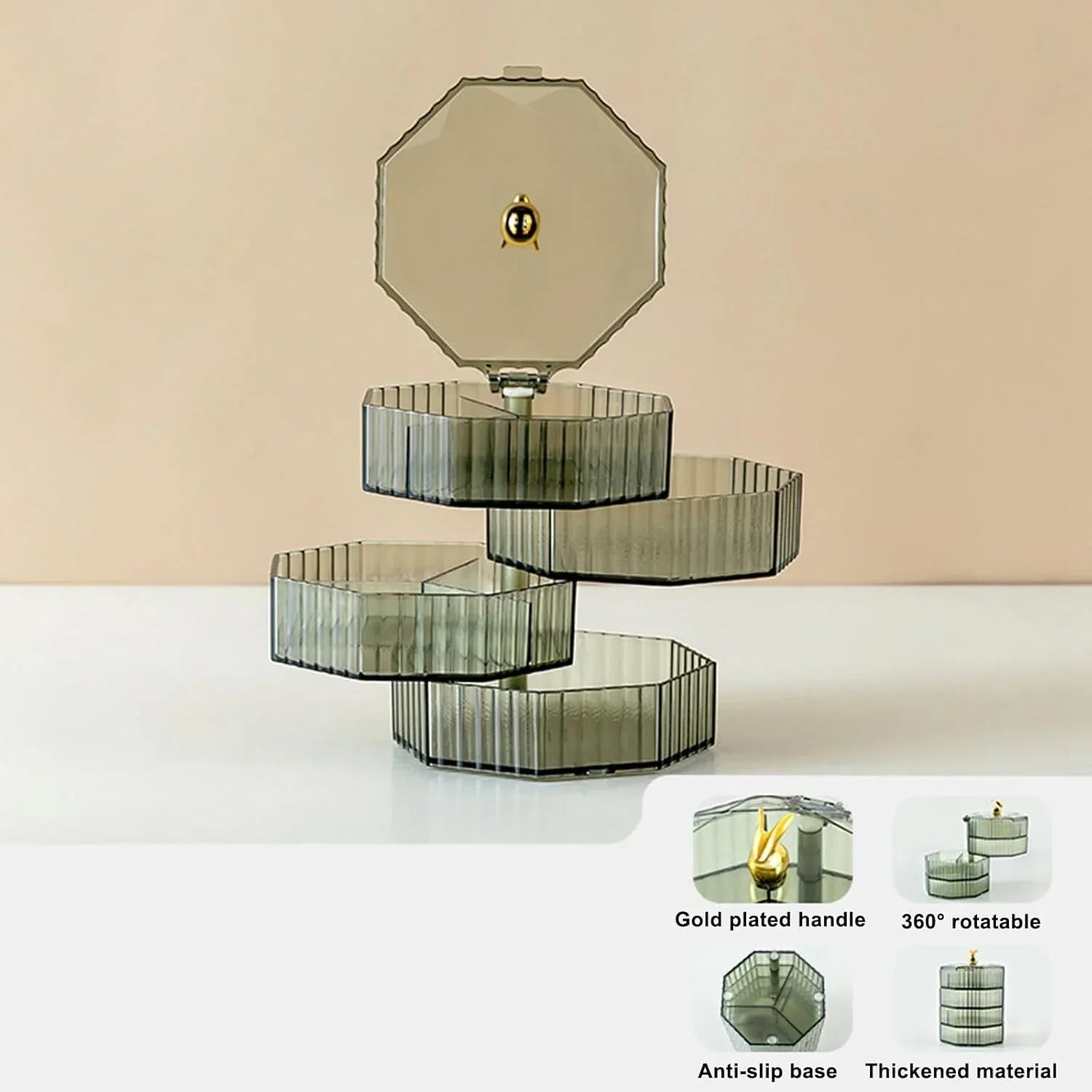 4 - Layer Acrylic Jewelry Box - Rumaisas