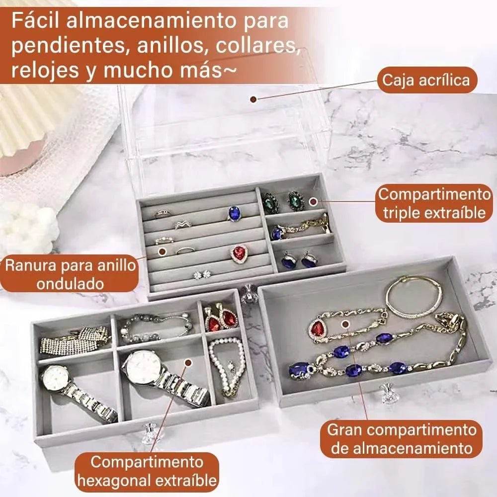 Acrylic Jewelry Organizer With 3 Drawers - Rumaisas