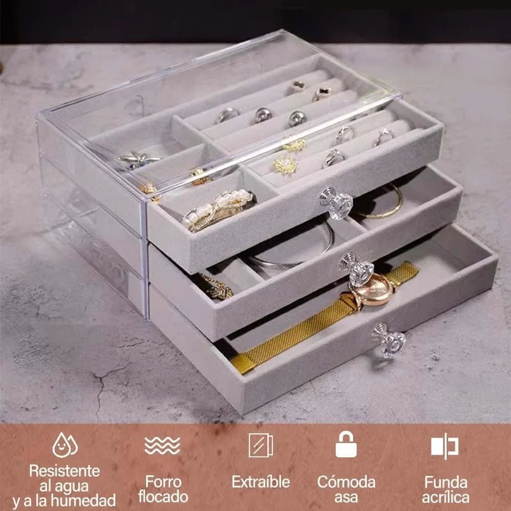 Acrylic Jewelry Organizer With 3 Drawers - Rumaisas