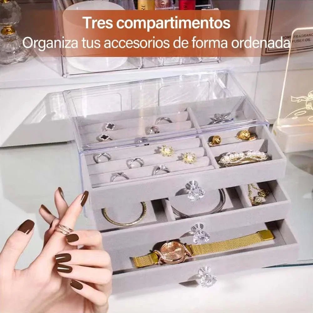Acrylic Jewelry Organizer With 3 Drawers - Rumaisas