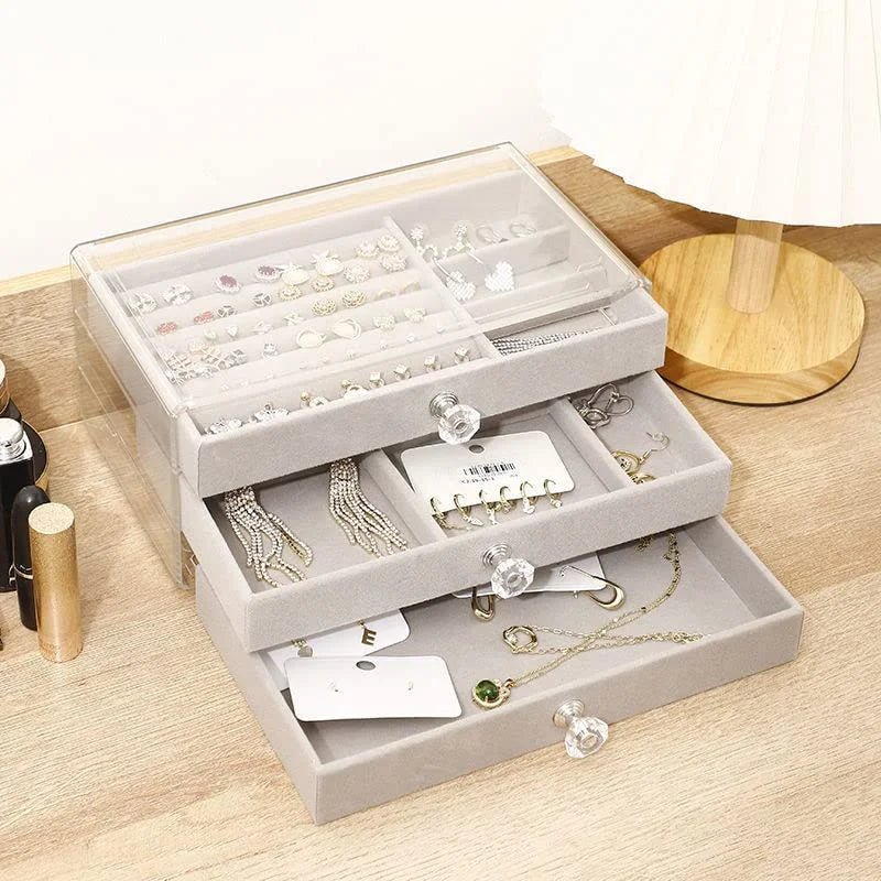 Acrylic Jewelry Organizer With 3 Drawers - Rumaisas