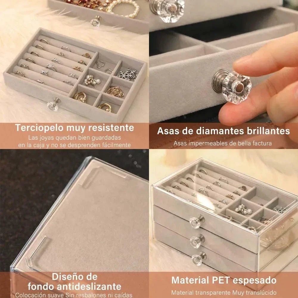 Acrylic Jewelry Organizer With 3 Drawers - Rumaisas