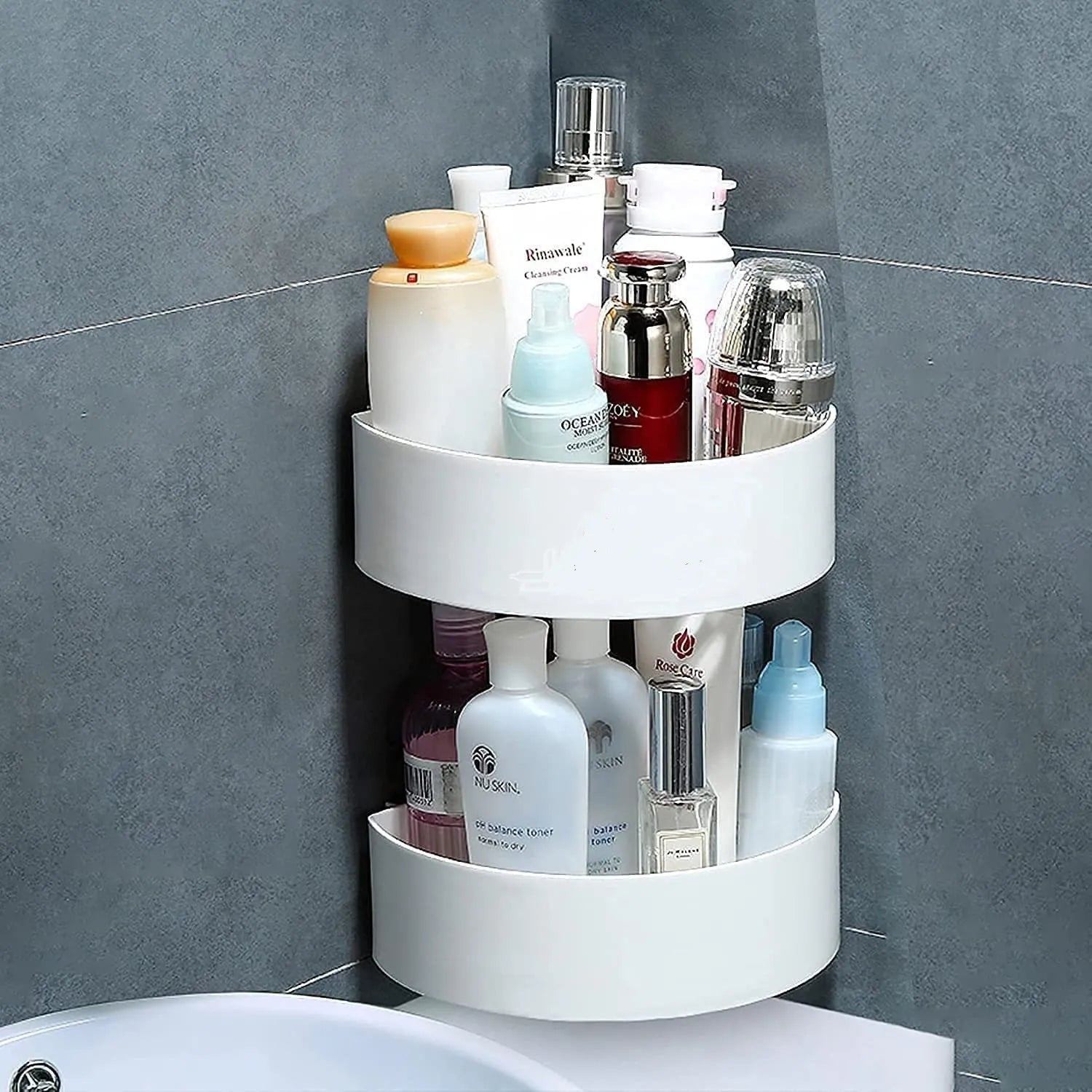Adhesive Bathroom kitchen Punch Corner Rack - Rumaisas