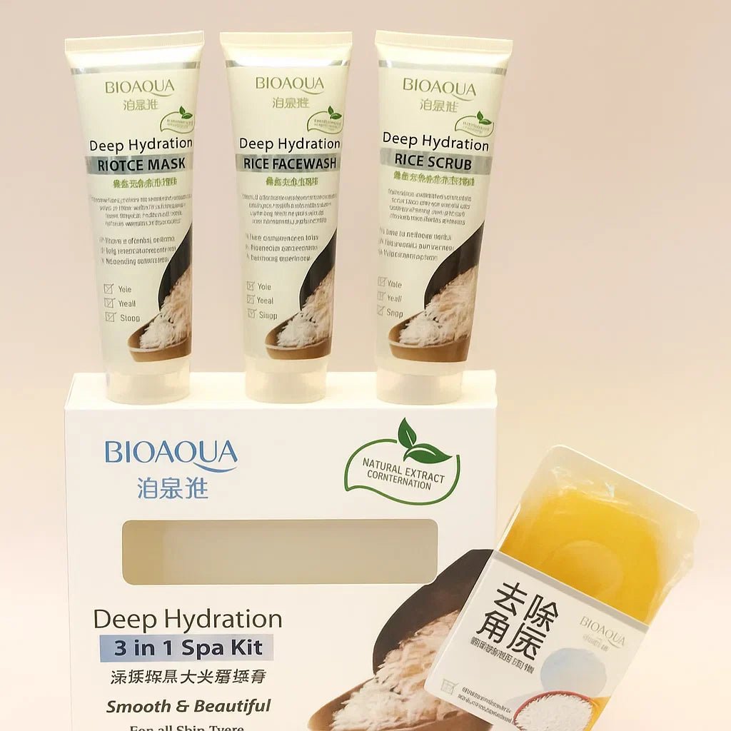 BIOAQUA Deep Hydration 3in1 Spa kit with Free Rice Soap - Rumaisas