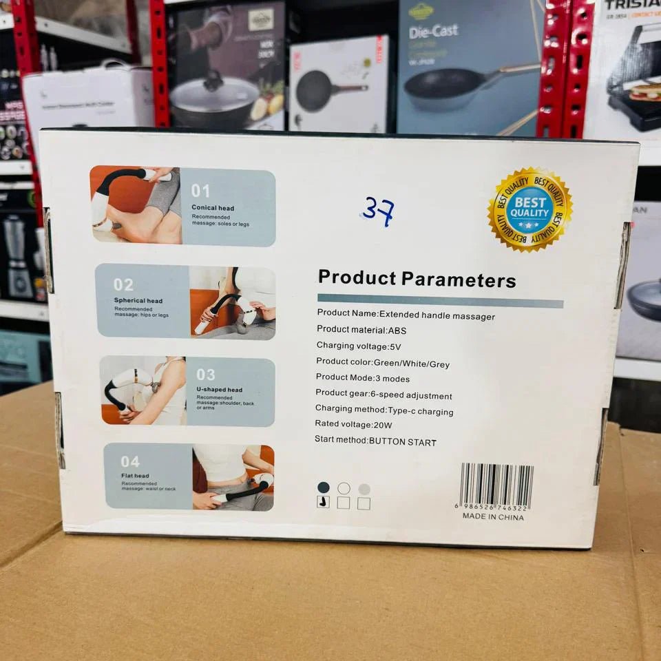 Blueidea Extended Handle Rechargeable Massager BLD - 339 - Rumaisas