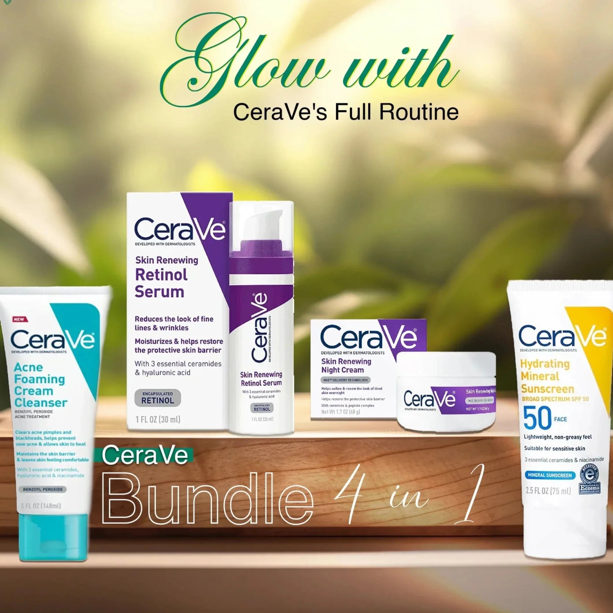 CeraVe 4 in 1 Skincare Bundle - Rumaisas
