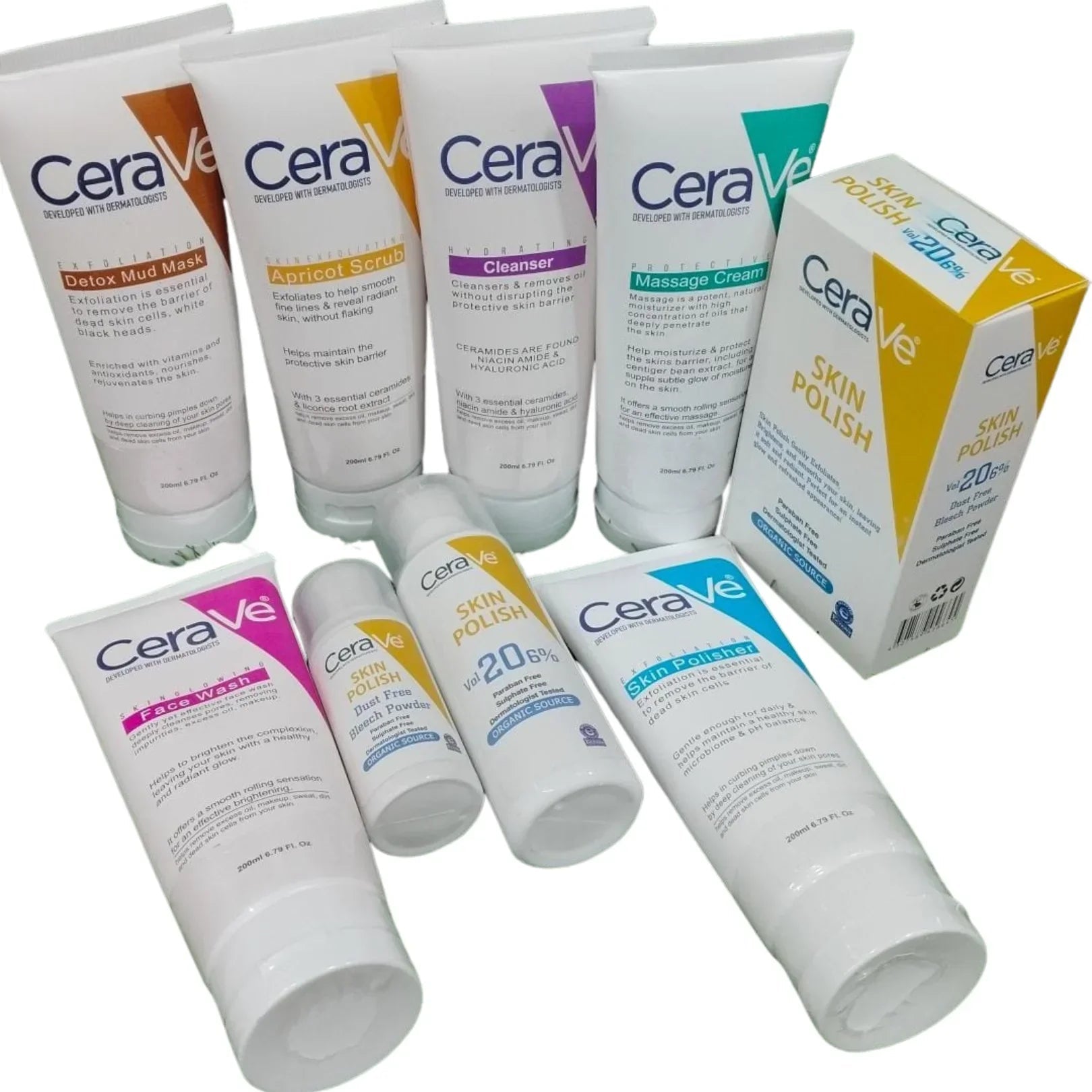 Cerave Full Facial Set with Skin Polish - Rumaisas