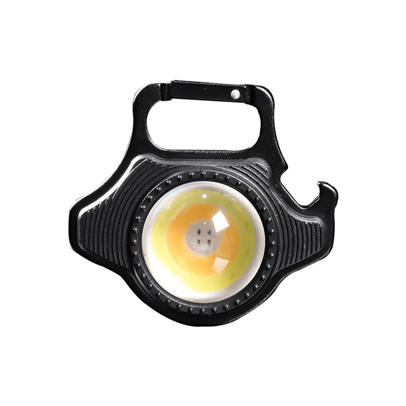 COB Rechargeable Keychain Light with Built - in Battery, Type - C Charging, Bottle Opener, Battery Indicator, Magnet & 6 Lighting Modes - Rumaisas