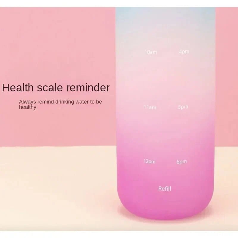 Colorful Gradient Steel Cover with Time Scale Water bottle - Rumaisas