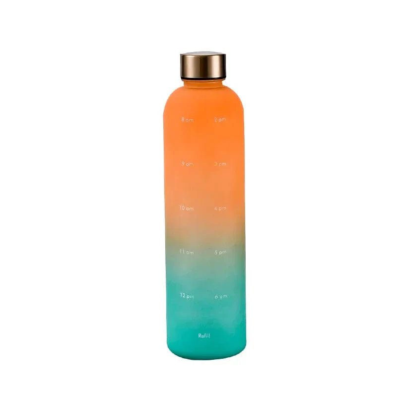 Colorful Gradient Steel Cover with Time Scale Water bottle - Rumaisas