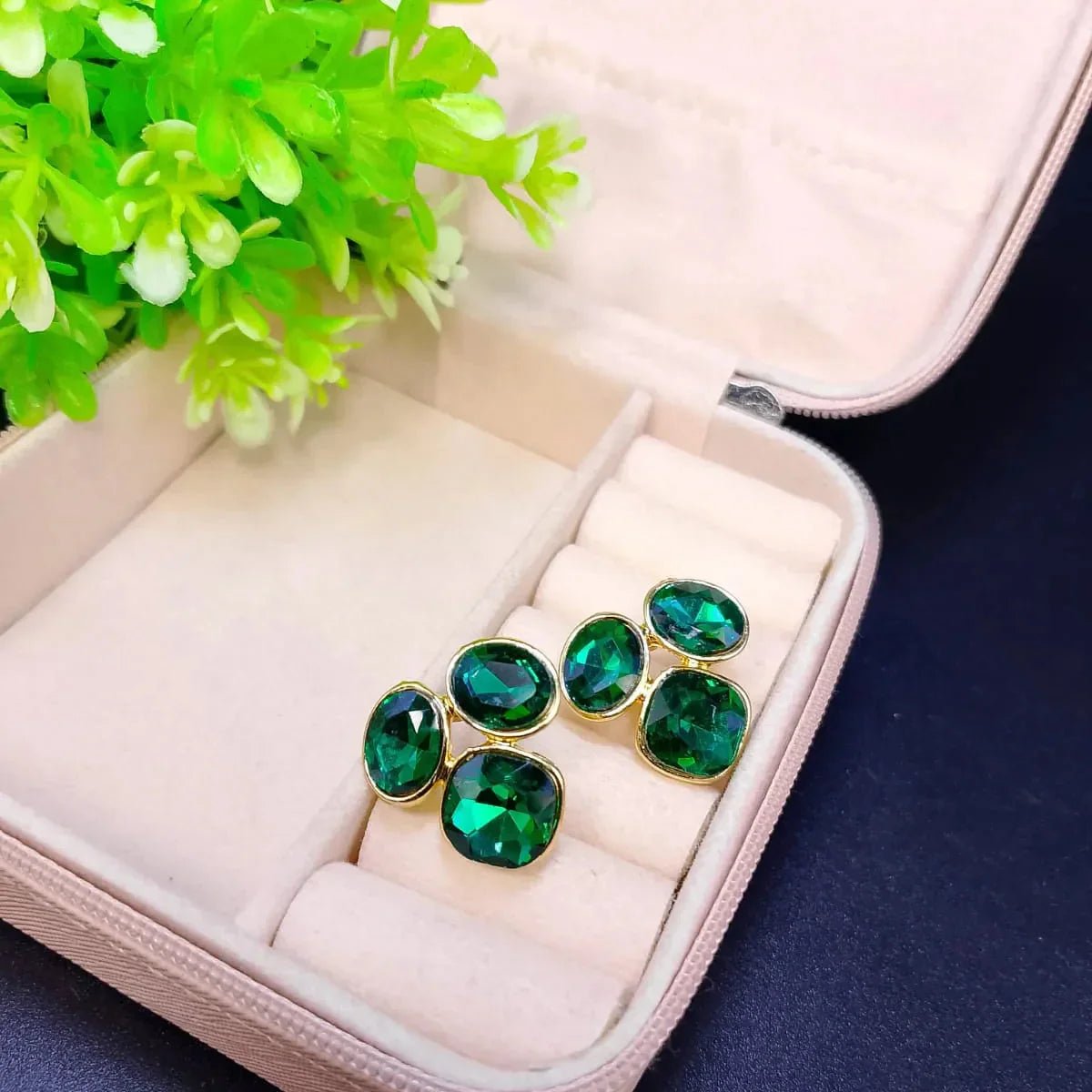Colorful Oval Geometric Stud - Rumaisas