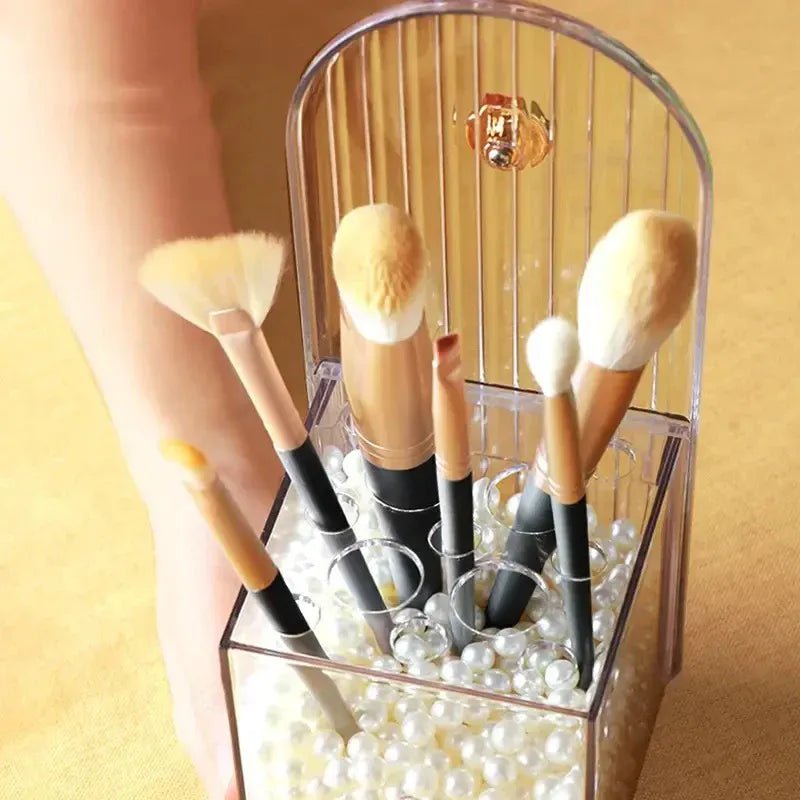 Creative Multi - grid Dressing Table Lipstick Jewellery and Brush Storage Box - Rumaisas