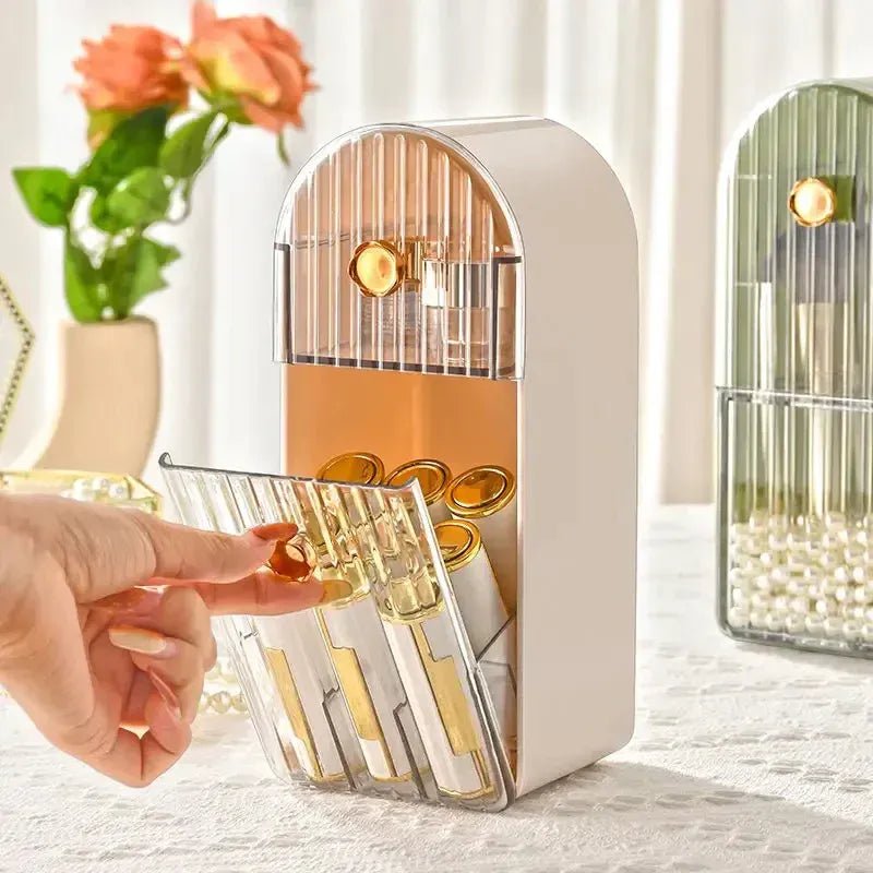 Creative Multi - grid Dressing Table Lipstick Jewellery and Brush Storage Box - Rumaisas