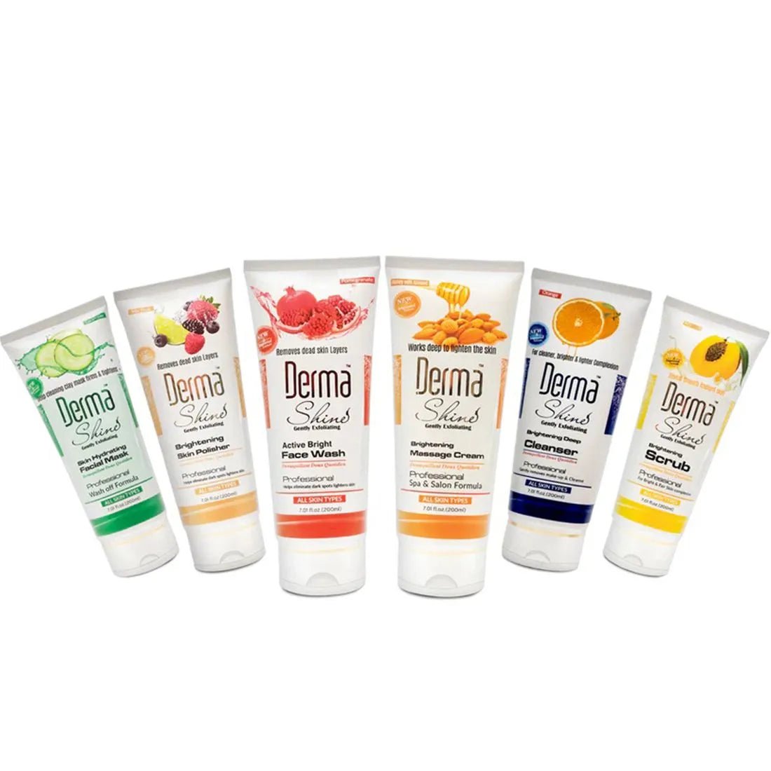 Derma Shine 6 in 1 Facial Fruit Kit - 70ml Each - Rumaisas