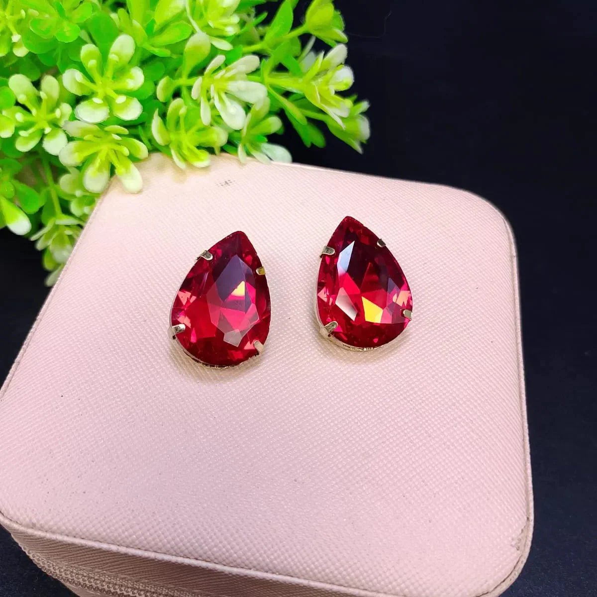 Drop stone stud Earrings - Rumaisas