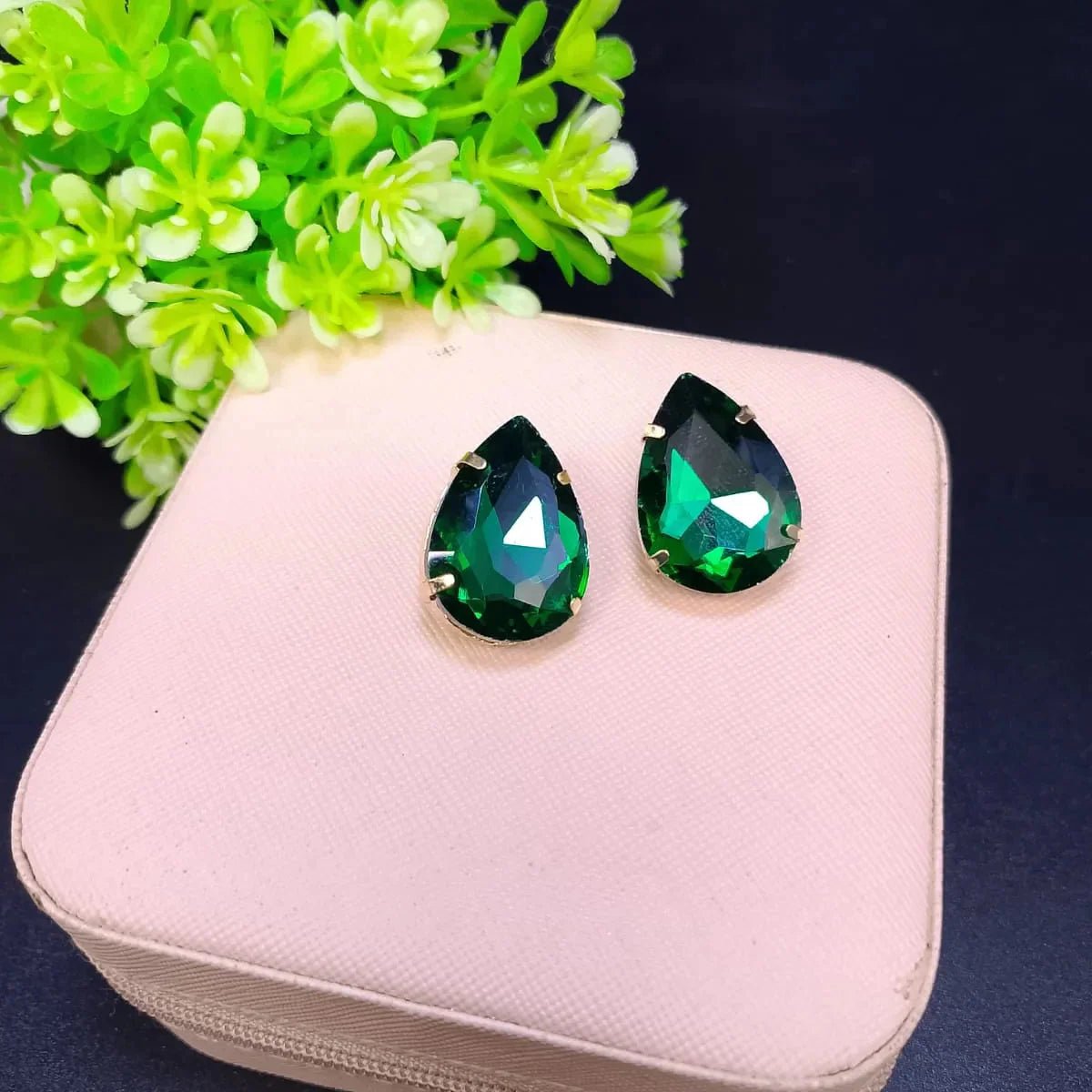 Drop stone stud Earrings - Rumaisas