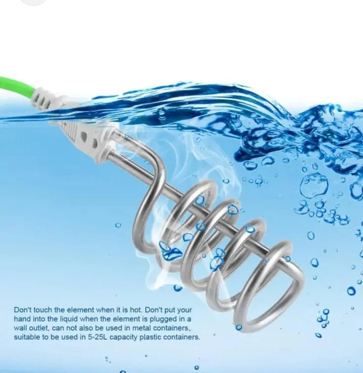 Electric Water Heating Rod for Heating Water in container like Bucket Basin Bath tub mini inflatable Swimming Pool and More - Rumaisas