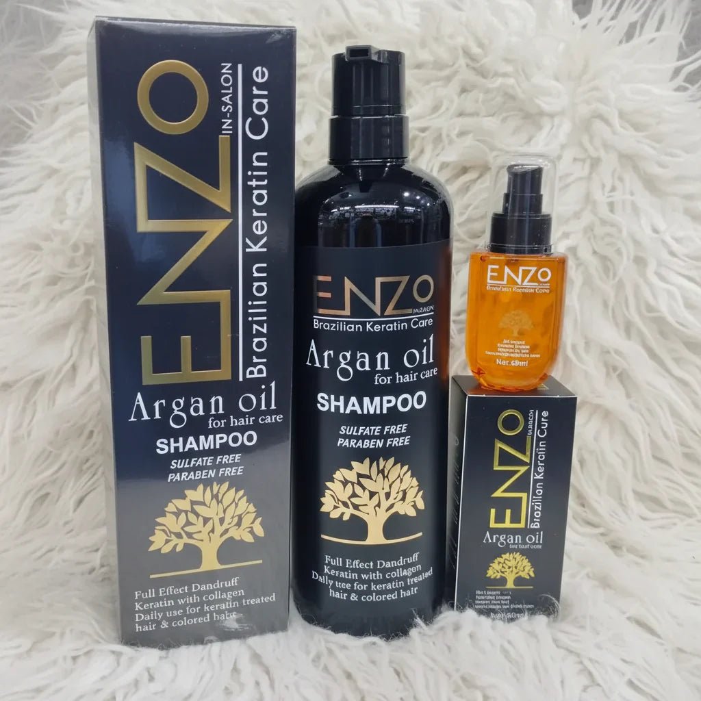 Enzo Argan Oil Shampoo + Enzo Argan Oil Hair Serum – 2 in 1 Deal - Rumaisas