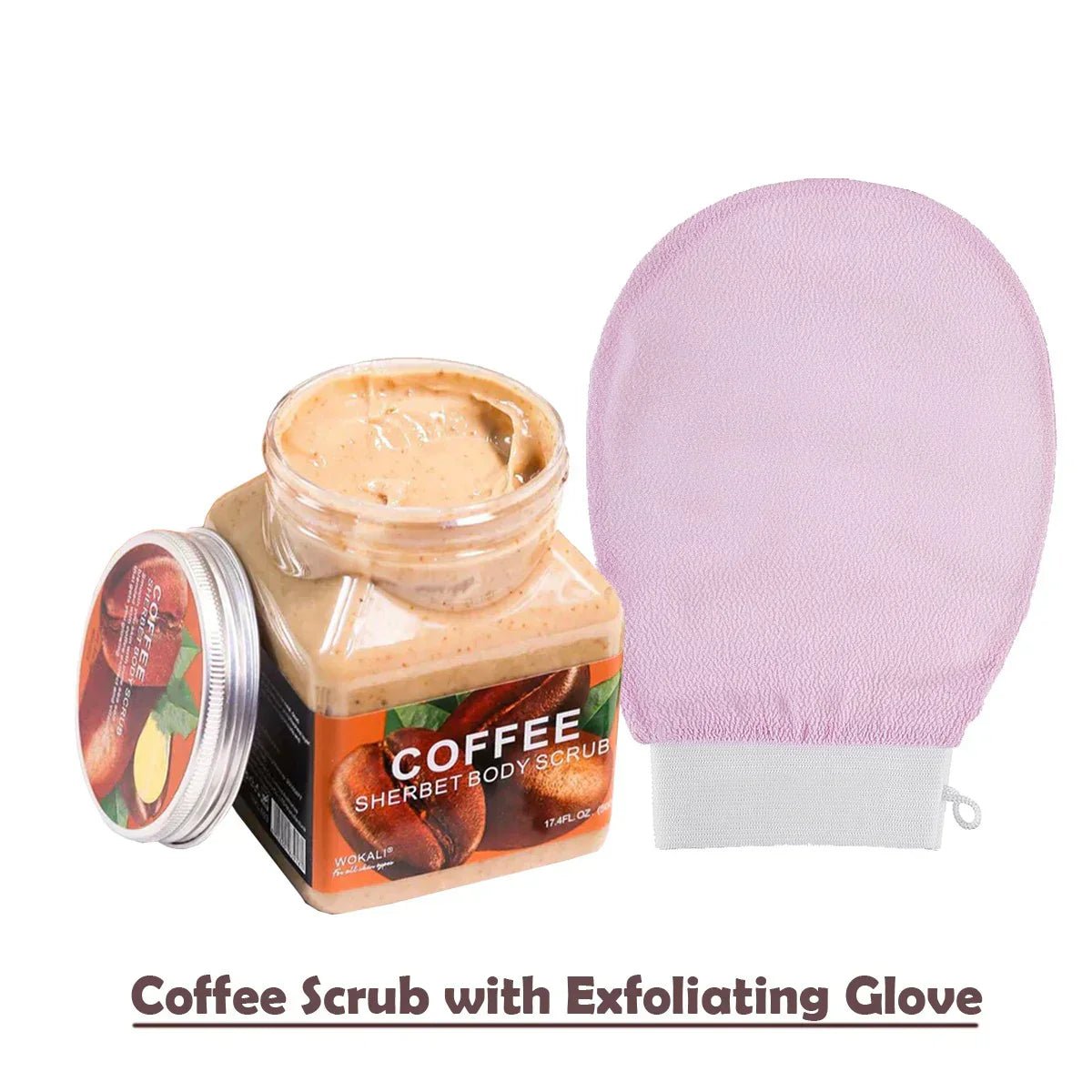 Glow - Up Duo Coffee Scrub & Exfoliating Glove - Rumaisas