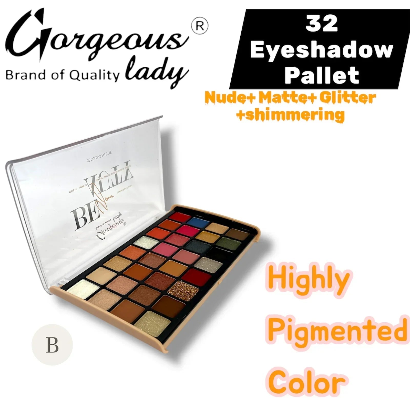 Gorgeous Lady Eyeshadow Palette - 32 Colors - Rumaisas
