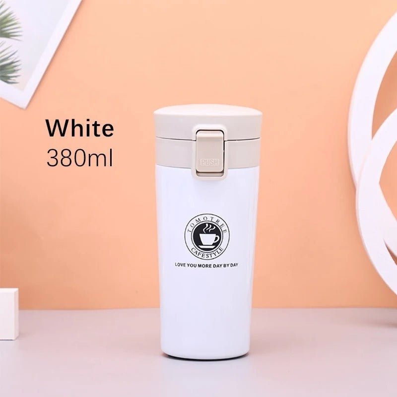 Hot & Cold Stainless Steel Vacuum Flask – 380ml | Double Wall Insulated Water Bottle | Leakproof Coffee & Tea Thermos Travel Mug (random Color) - Rumaisas