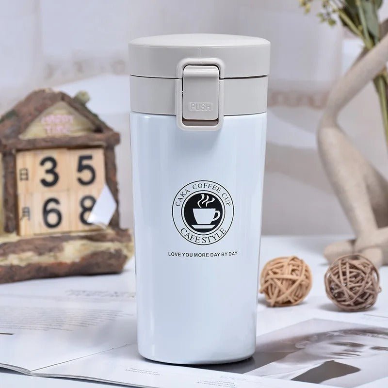 Hot & Cold Stainless Steel Vacuum Flask – 380ml | Double Wall Insulated Water Bottle | Leakproof Coffee & Tea Thermos Travel Mug (random Color) - Rumaisas