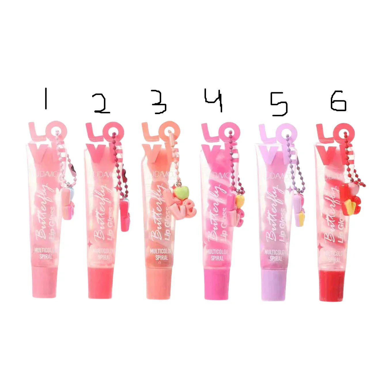 HUDAMOJI Butterfly Love Multicolor Spiral Lip Gloss - Rumaisas