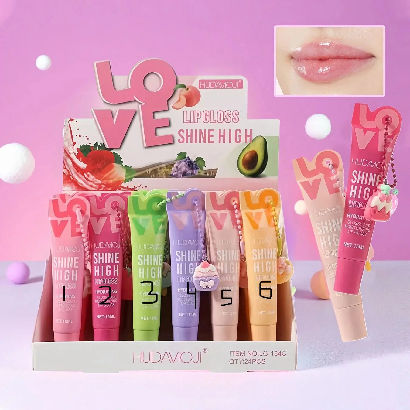 HUDAMOJI “Love” Shine High Lip Gloss - Rumaisas