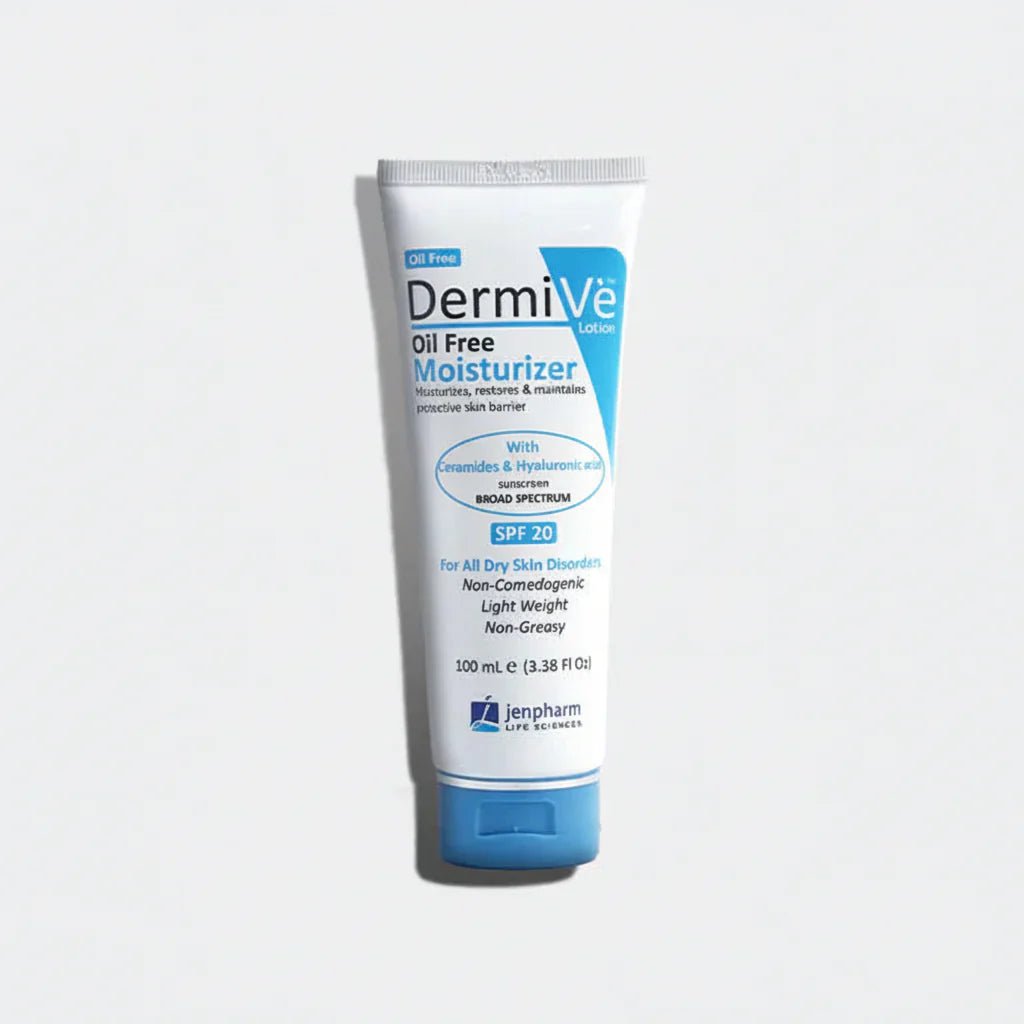 Jenpharm Dermive Oil Free Moisturizer Spf 20 - 100ml - Factory Leftover - Rumaisas
