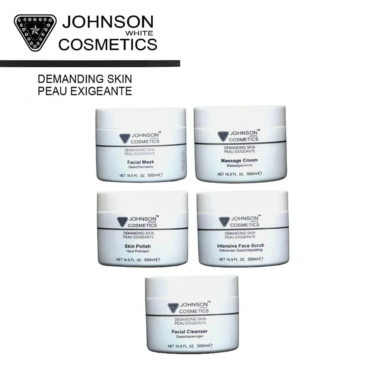 Johnson White Cosmetics Facial Kit Pack of 5 - 500ml Each - Rumaisas