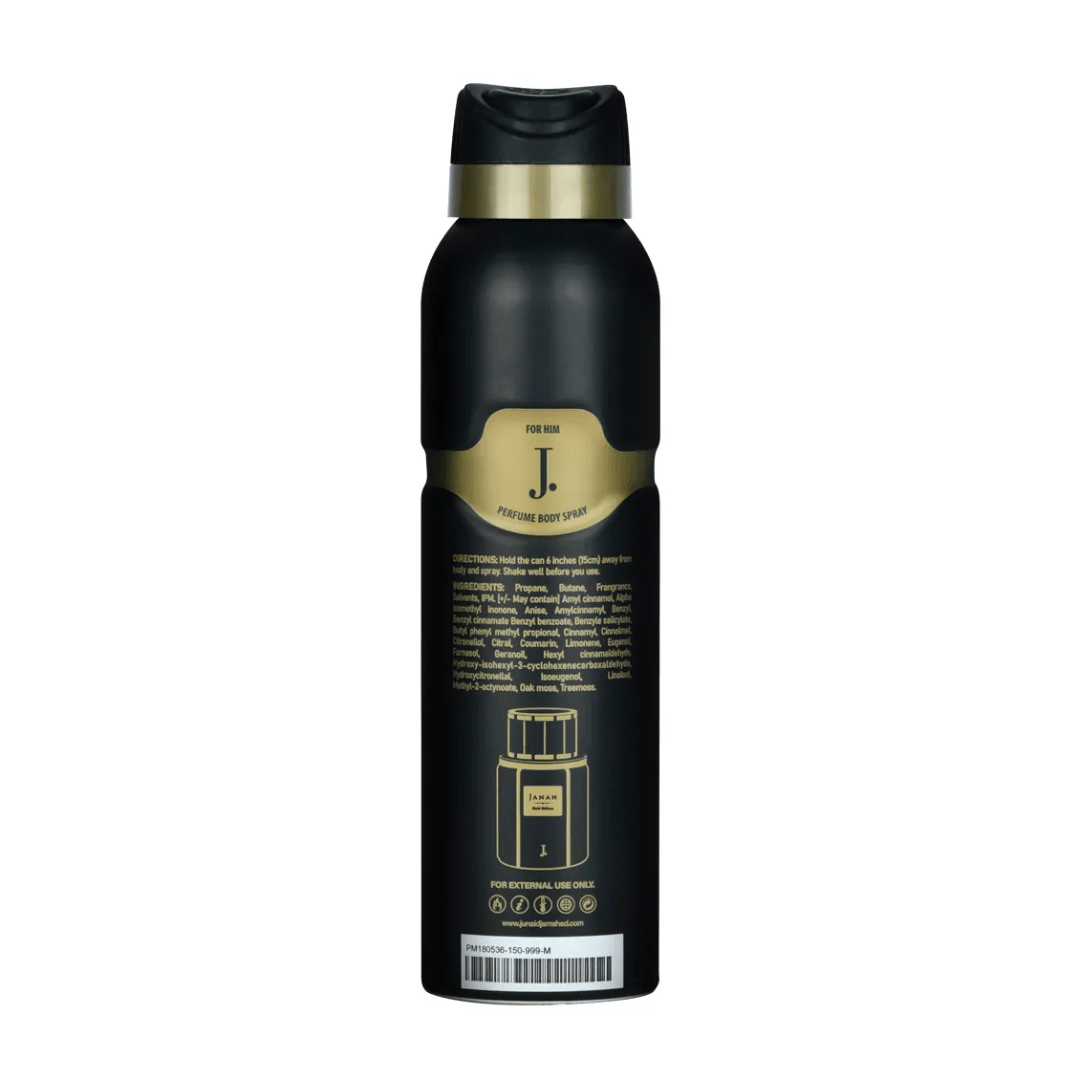 Junaid Jamshed J. Janan Gold Edition For Him Perfume Body Spray 150ml - Rumaisas