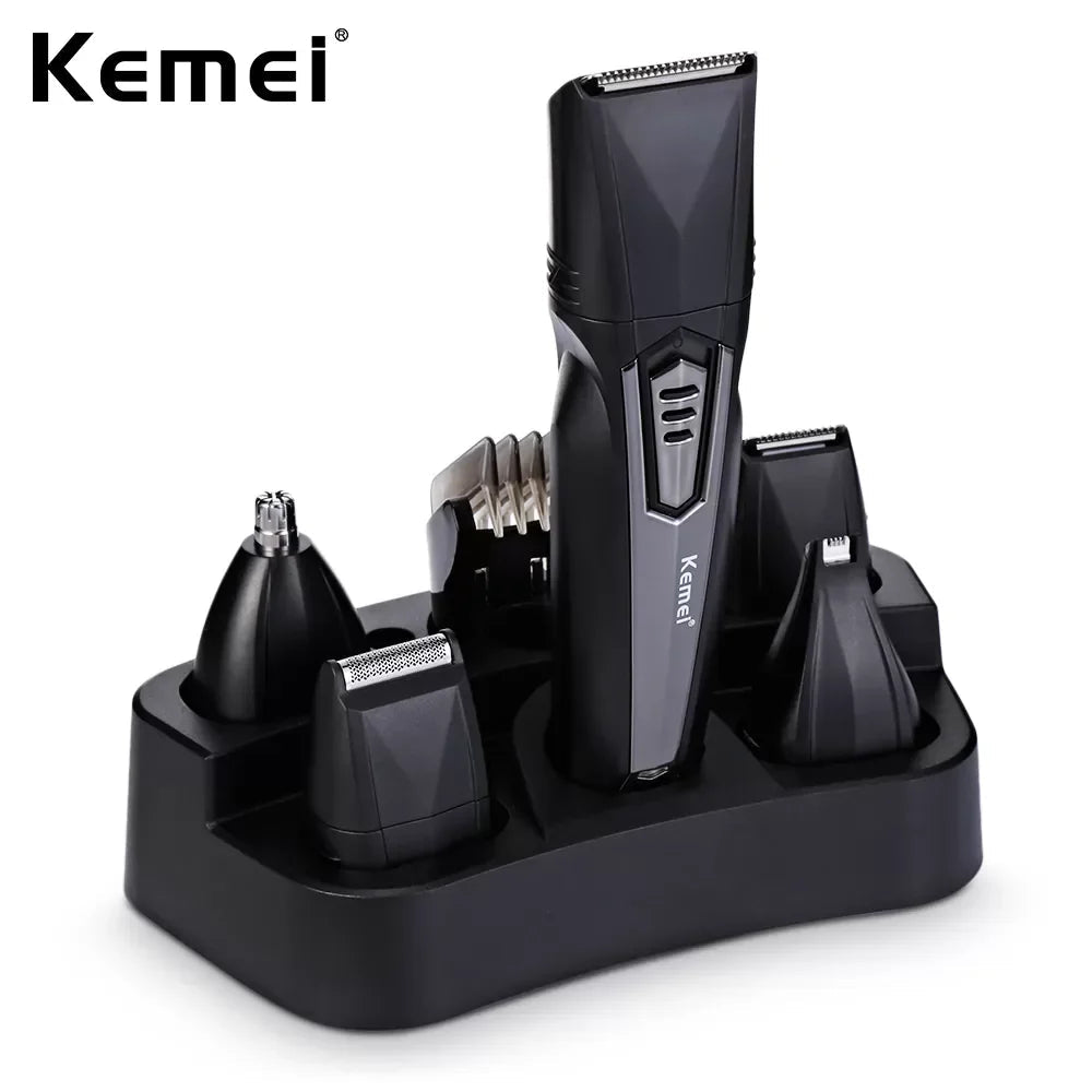 Kemei KM - 640 Multifunction Hair Clipper 8 In 1 Grooming Kit - Rumaisas
