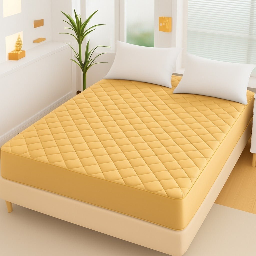 King Size Duvet Quilted Cotton Waterproof Mattress Protector Cover - Rumaisas