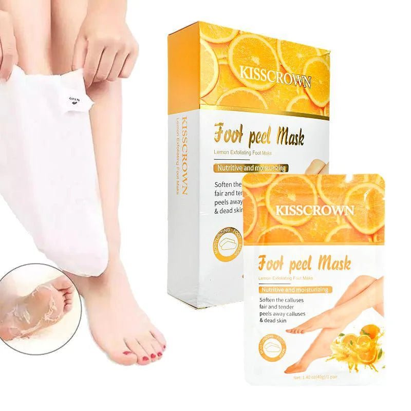 Kiss Crown Lemon Exfoliating Foot Peel Mask - Rumaisas