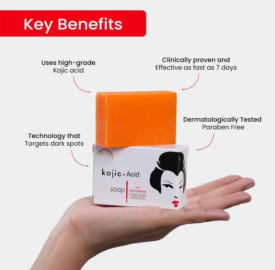 Kojic Acid Soap with Hydromoist - Rumaisas