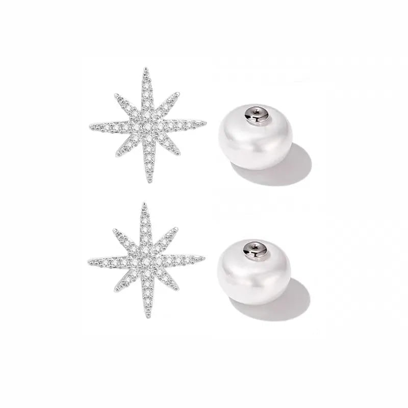 Korean Style Front & Back Earrings - Rumaisas