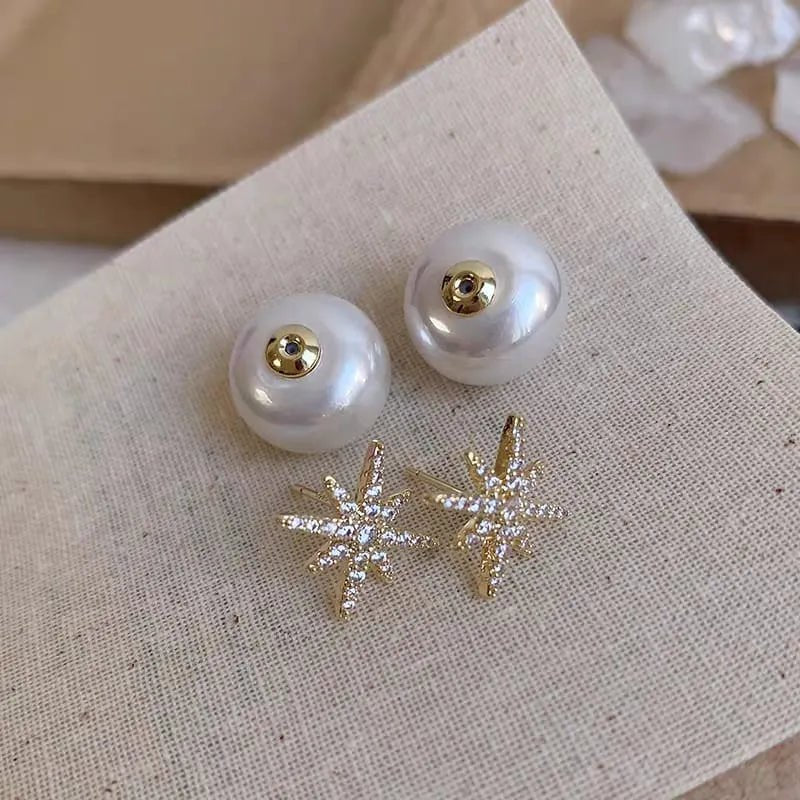 Korean Style Front & Back Earrings - Rumaisas