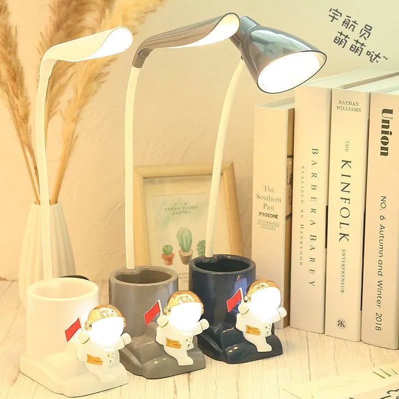 LED Desk Lamp with Penholder, Dual Light, Touch Control - Rumaisas