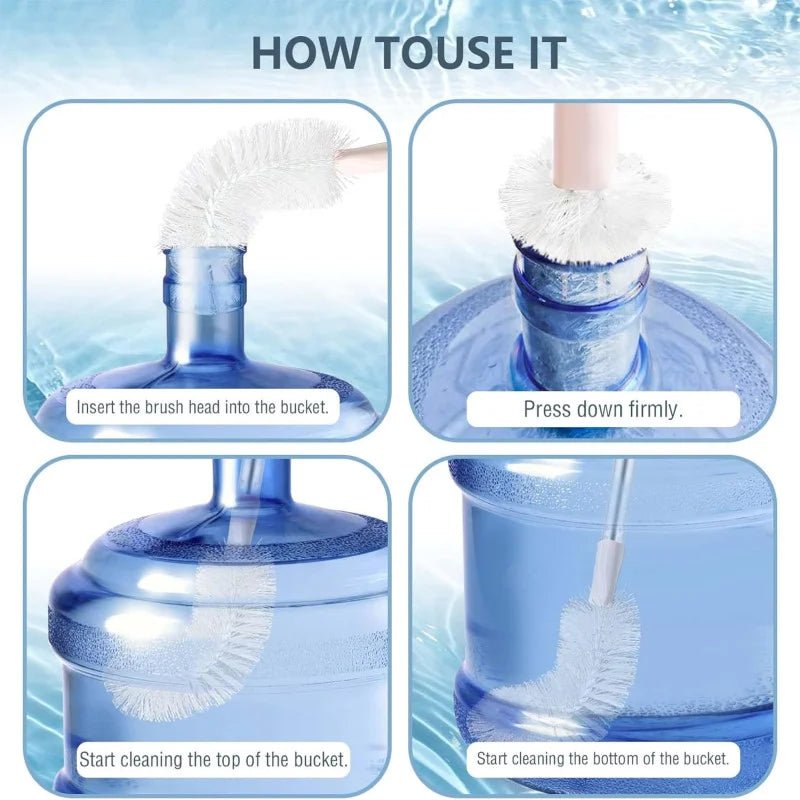 Long Bottle Cleaning Brush, 20 Inches Bottle Cleaner Brush, Nylon Bristles and Stainless Steel Handle - Rumaisas