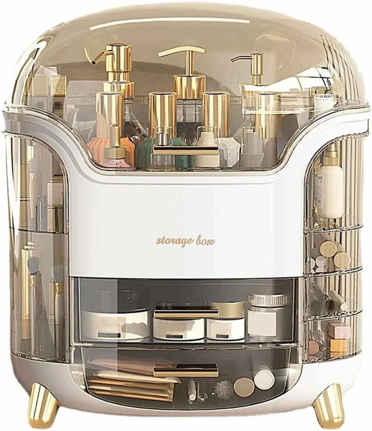 Luxury Desktop Cosmetic Organizer, Dustproof and Waterproof Makeup Vanity - Rumaisas