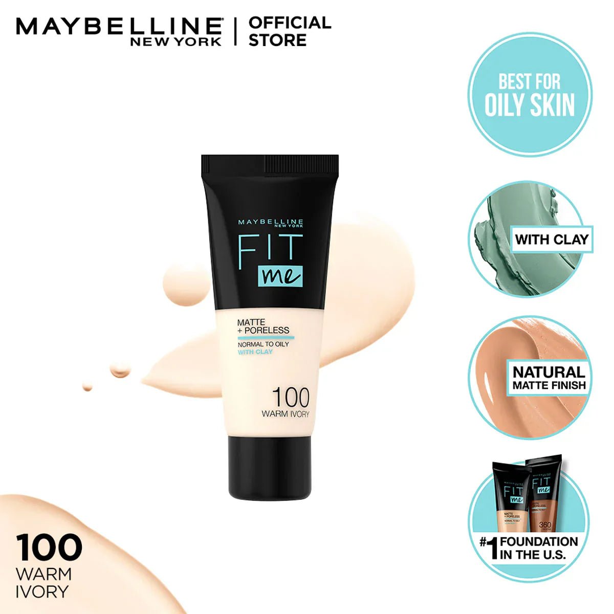 Maybelline - Fit Me Liquid Foundation Matte & Poreless - Rumaisas