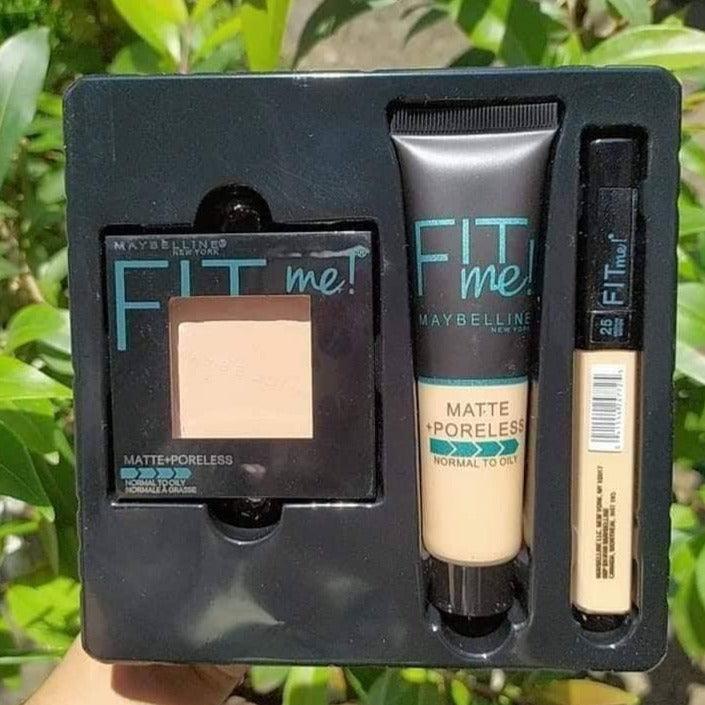 Maybelline Fit Me Makeup Set – Liquid Foundation, Powder, and Concealer - Rumaisas