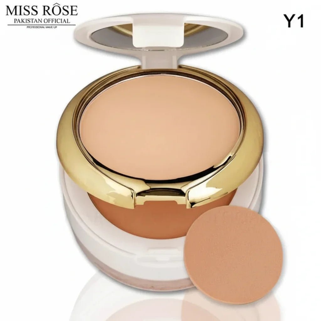 MISS ROSE (3 in 1) Professional 3D Pearl Whitening Compact & Loose Powder - 45g - Rumaisas
