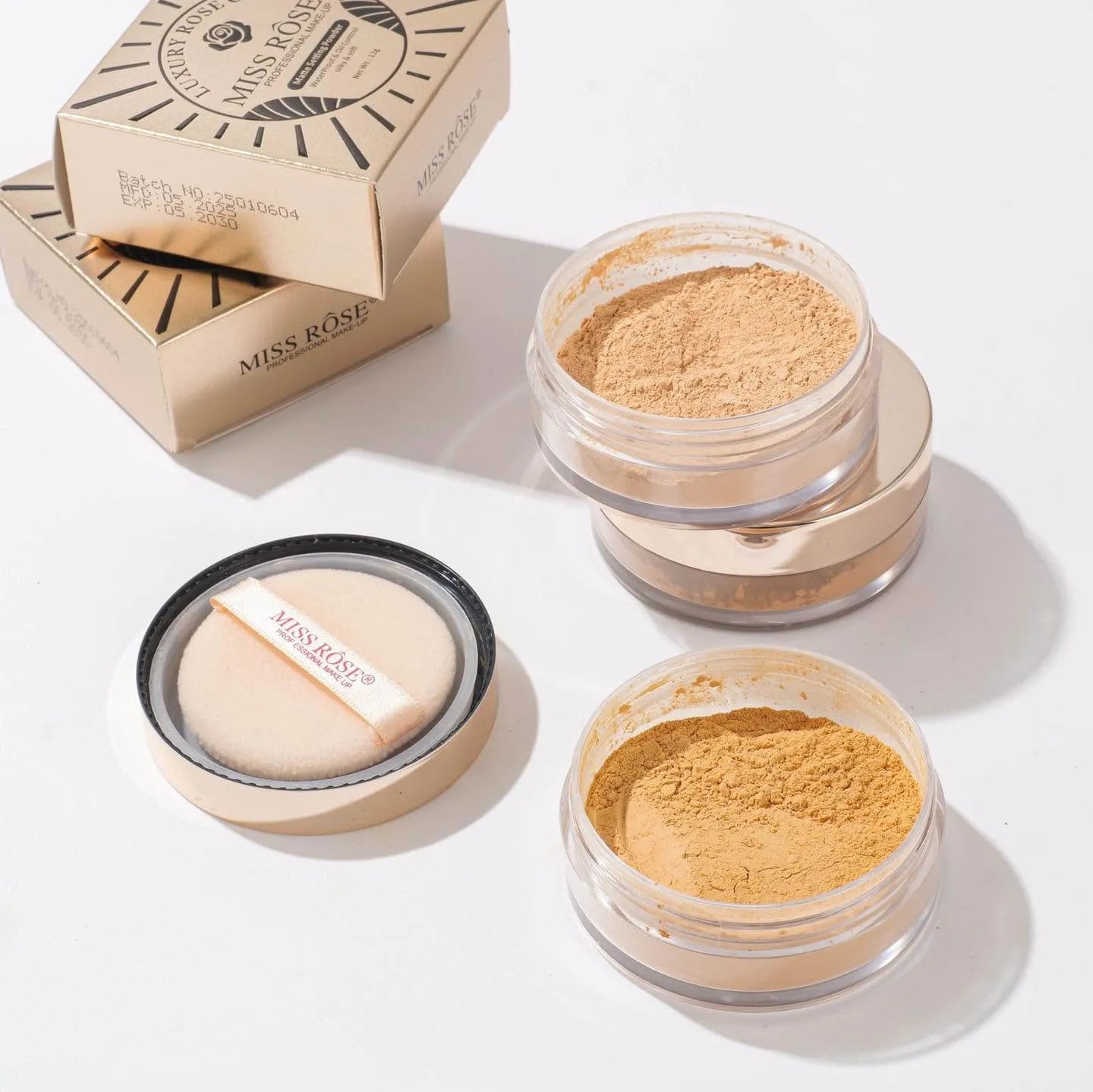 Miss Rose Luxury Rose Gold Matte Setting Powder - Rumaisas