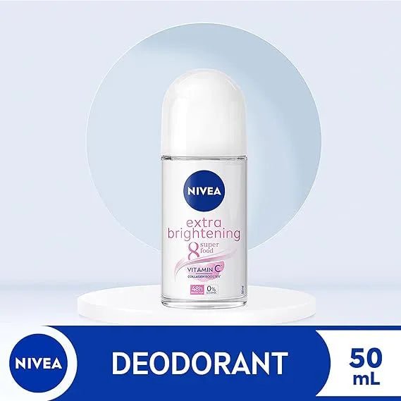 Nivea Extra Brightening Deodorant Roll - On For Women - 50ml - Rumaisas
