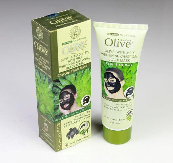 Olive with Milk Whitening Facial Black Charcoal Mask - 120g - Rumaisas