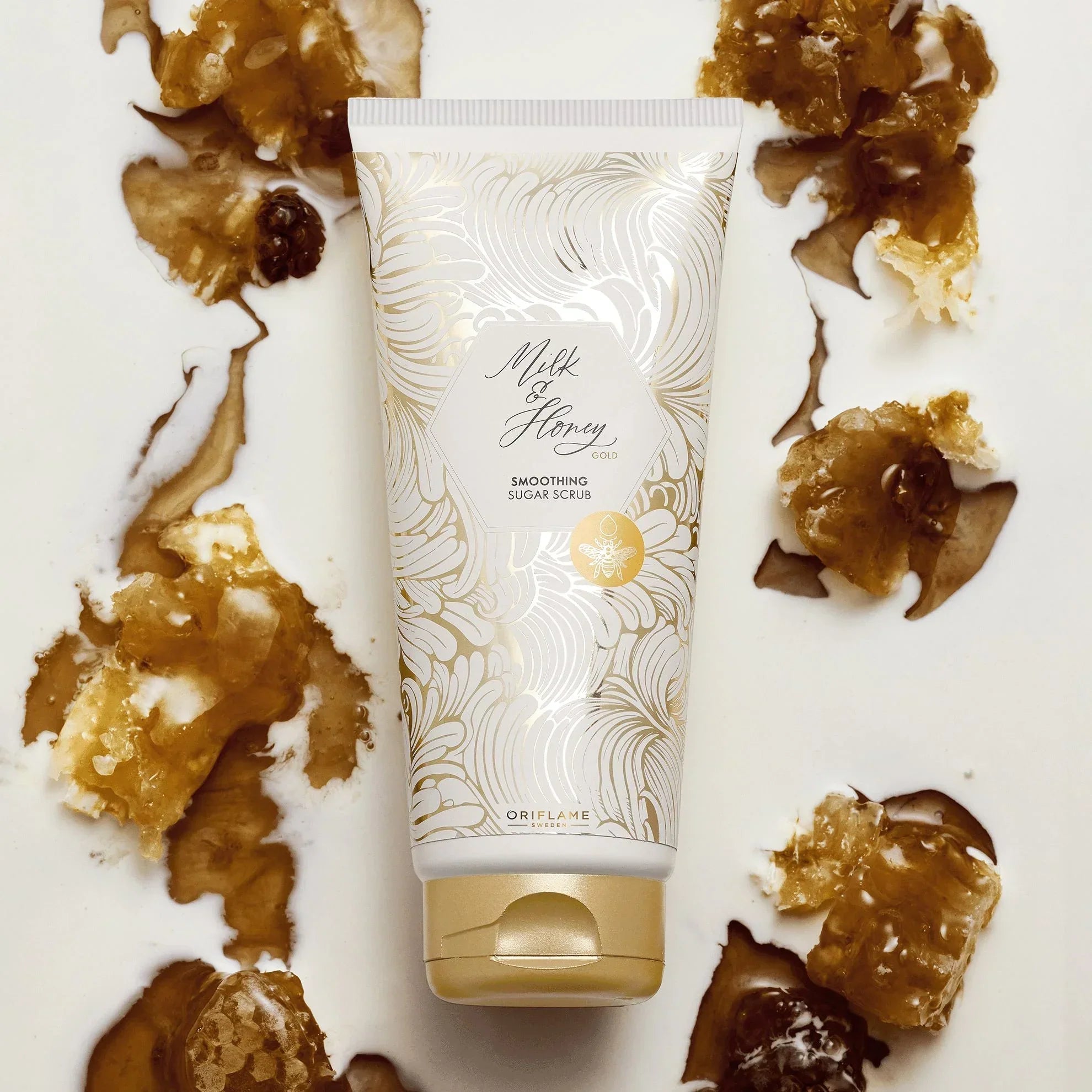 Original Oriflame Milk and Honey Gold Smoothing Sugar Scrub - 200ml - Rumaisas